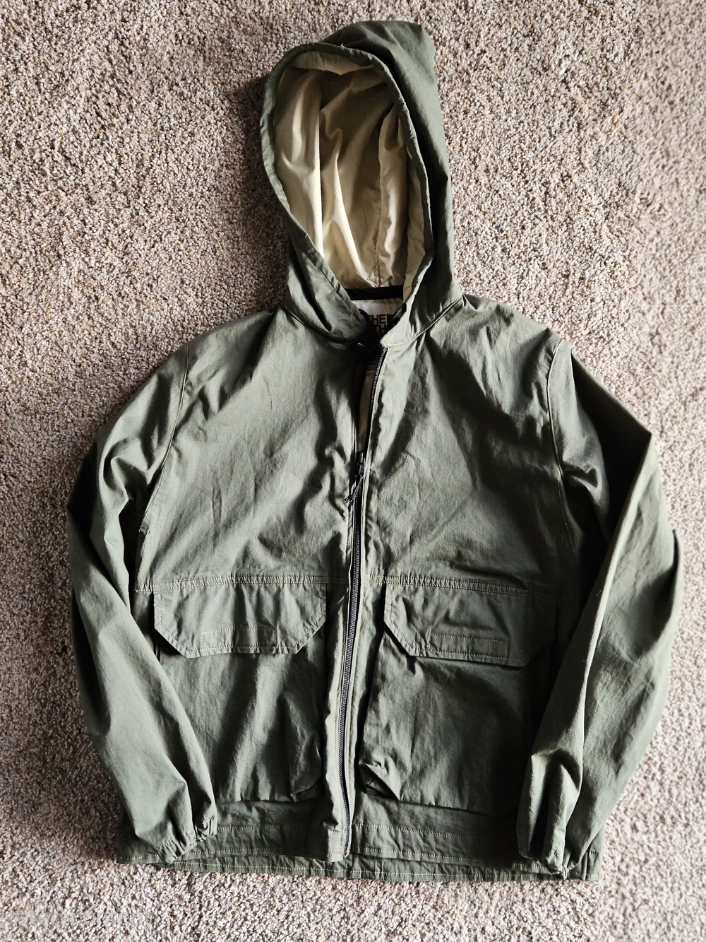 The North Face Olive Green Hooded Utility Jacket
